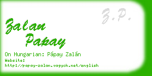 zalan papay business card