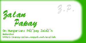 zalan papay business card